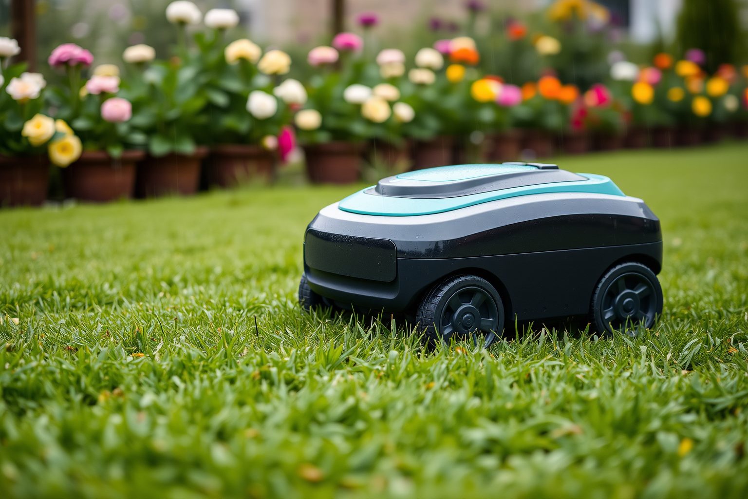 Gardena Sileno Reparatur: Gerät auf dem Rasen